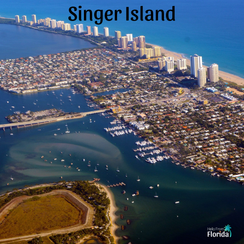 Aerial view of Palm Beach Shores, Singer Island, Florida