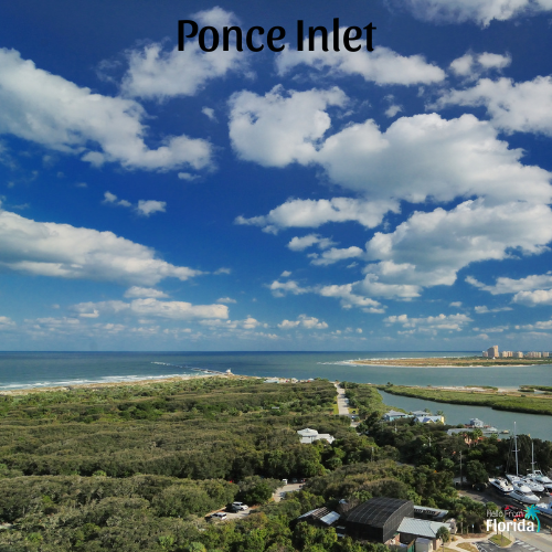 Ponce Inlet Aerial View of Ponce de Leon Inlet