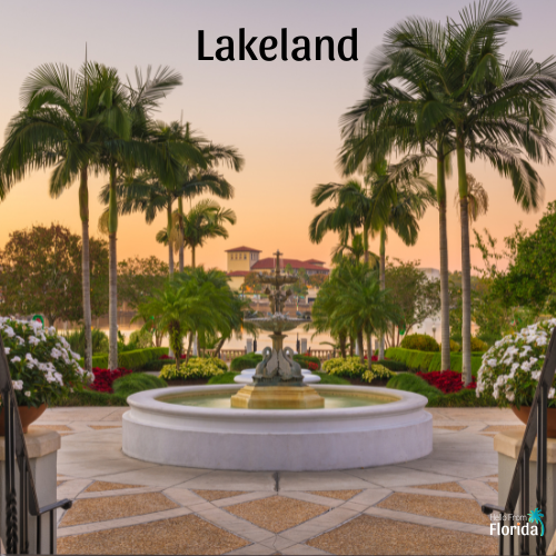 Lakeland, Florida gardens at dusk<br />
